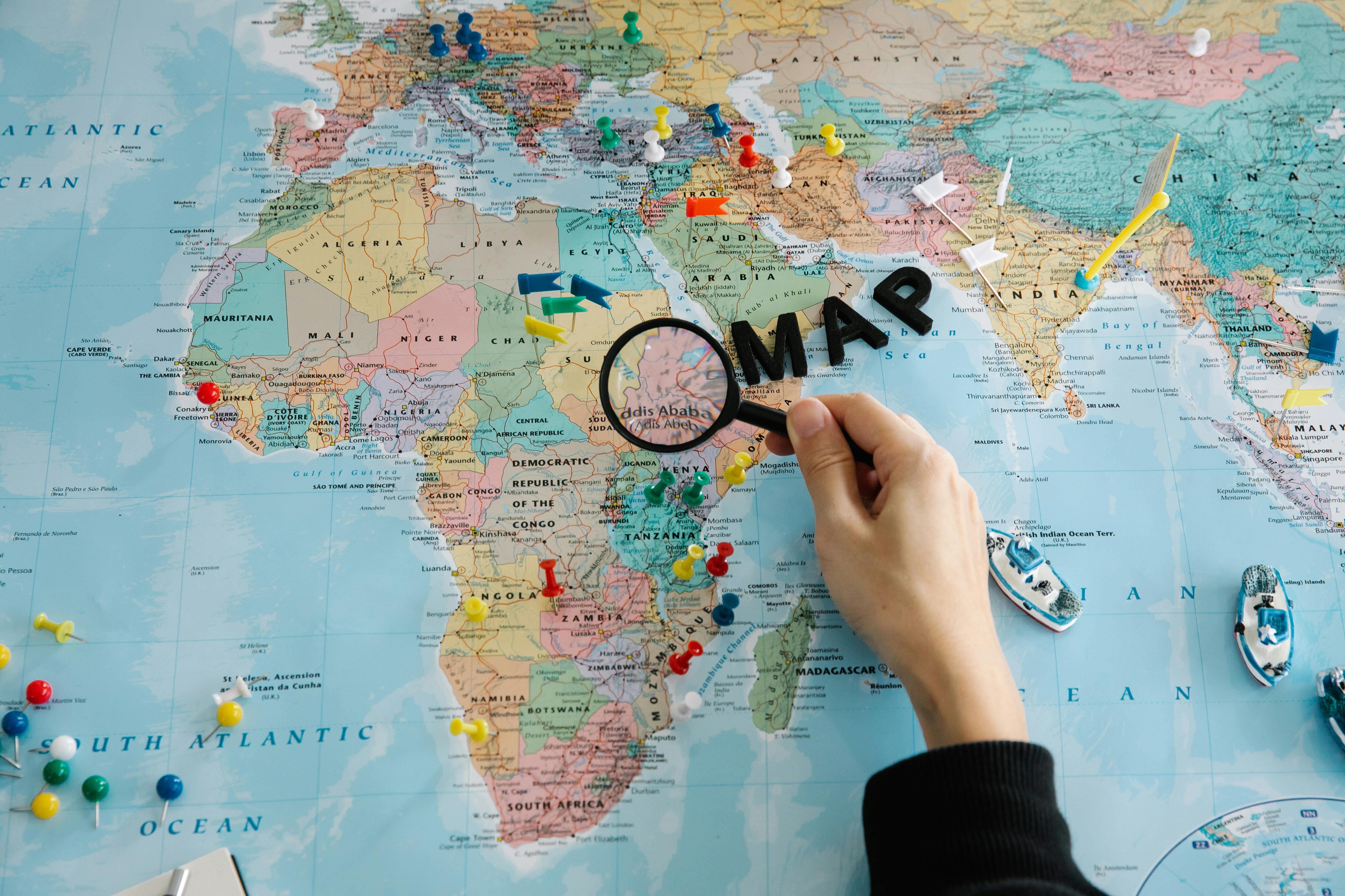 World map showing Singapore location